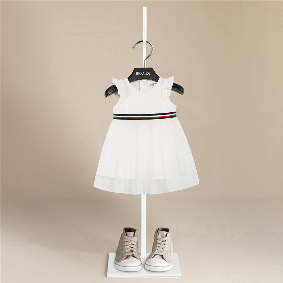 伯米吉女童背心裙淑女夏季连衣裙