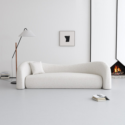 北欧休闲异形沙发客厅布艺美容院休息区接待轻奢高级感公寓小户型