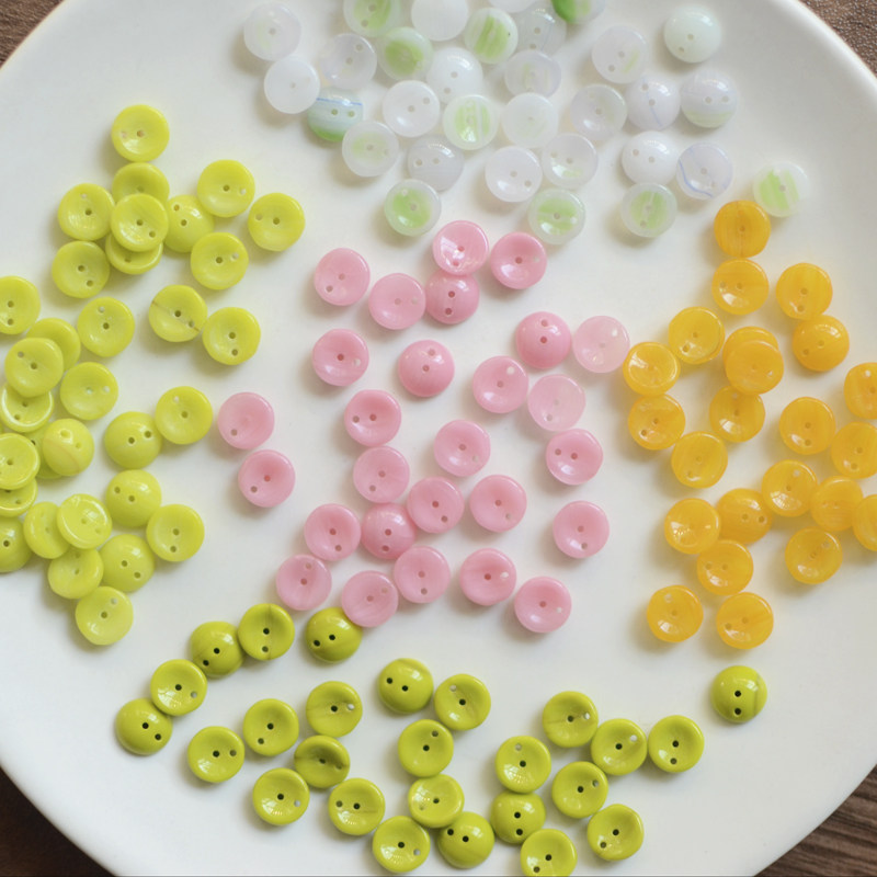 捷克进口琉璃玻璃珠4*8mm偏孔猪鼻纽扣珠散珠手工diy串珠材料配件