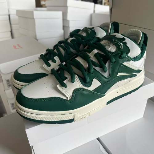 LiNing李宁 惟吾Pro 发财 万年绿 白绿板鞋 AECS001-2