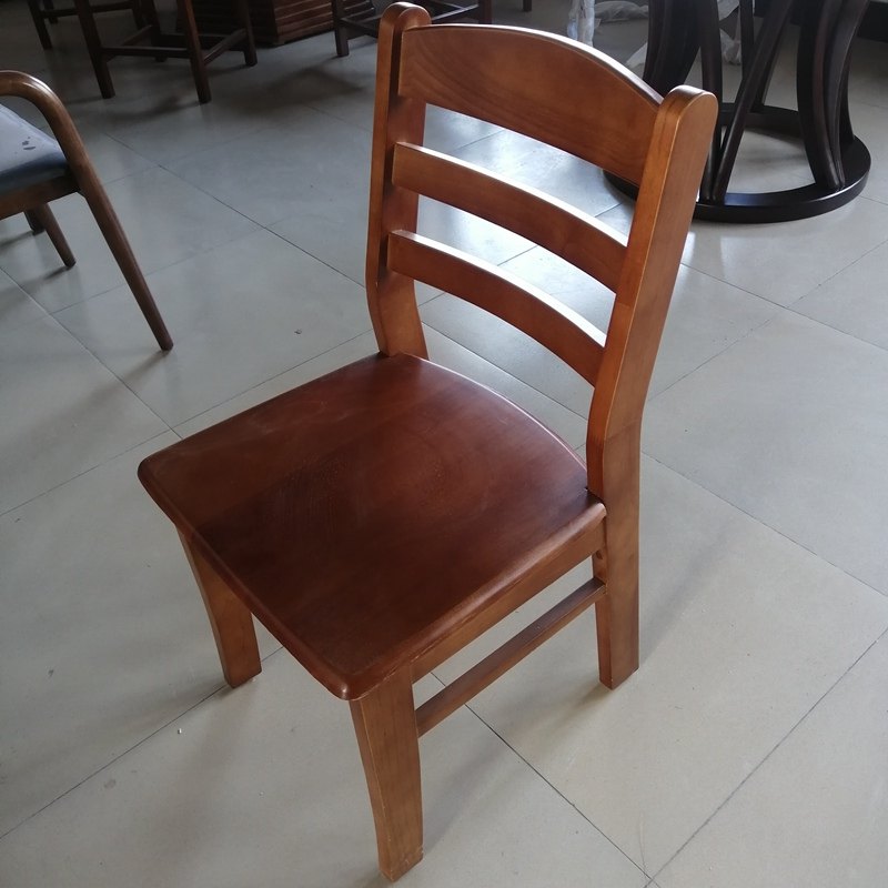 全实木轻奢新中式餐椅家用软包简约现代椅子凳子胡桃木色餐桌椅