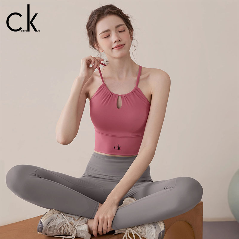 CaldiceKris~瑜伽背心女美背性感显瘦跑步上衣普拉提训练健身文胸