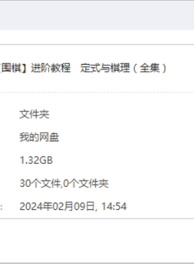 定式与棋理30课围棋视频 以后活用解密辞典大全训练