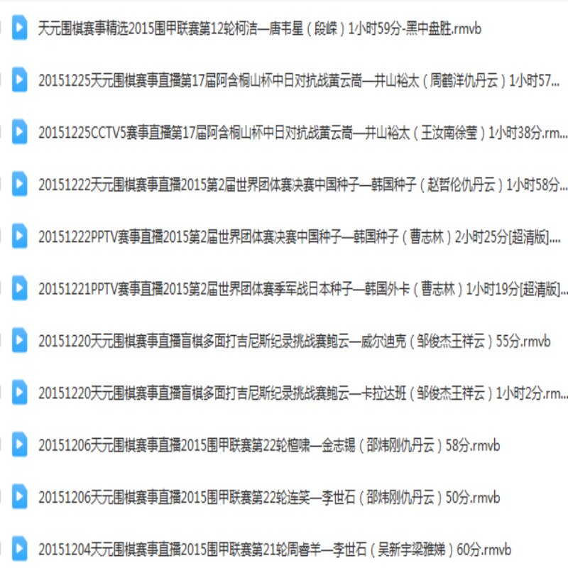 2015年围棋赛事直播视频223局 天元时局精解百灵贺岁棋王围甲春兰