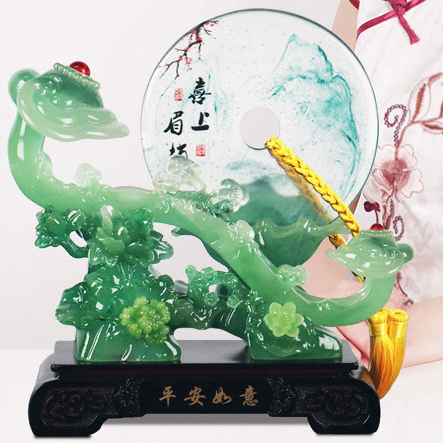 平安如意摆件客厅酒柜装饰品办公室桌面玄关乔迁新居礼品开业礼物,家居饰品,装饰摆件,淘宝优惠券,粉丝福利购,淘宝优惠卷