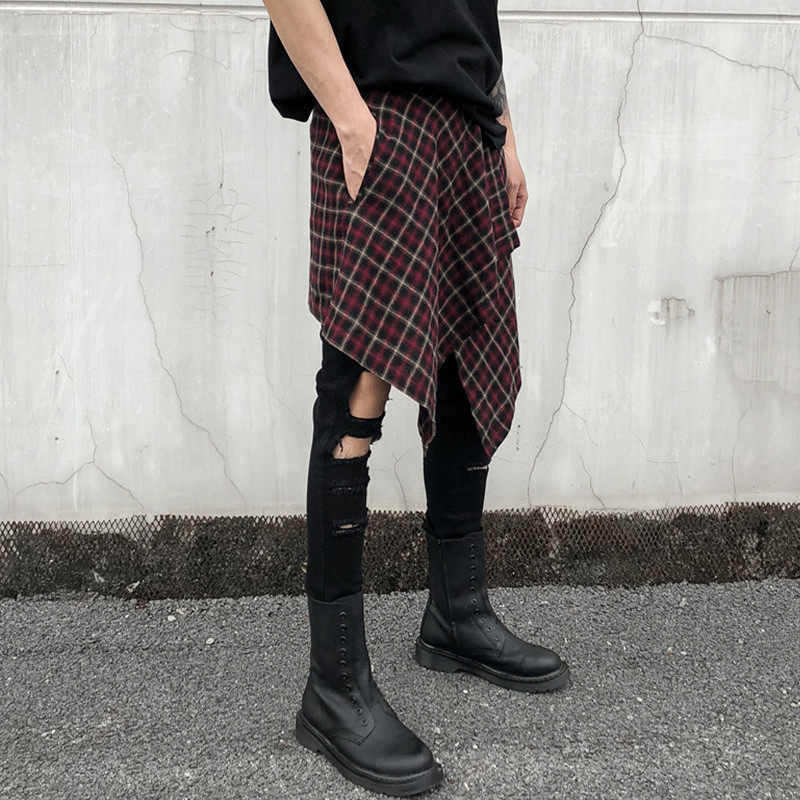 韩国ulzzang林弯弯潮男士休闲裤暗黑国潮文艺舞台装围裙六分裙裤|msdalam kategori Pakaian Lelaki, seluar santai - dari Buy2taobao.com untuk memberikan perkhidmatan ejen Taobao profesional membeli