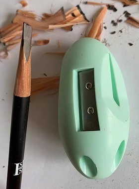 hss胤蓝削笔器削眉笔卷笔刀砍刀眉笔神器鸭嘴形秀木质眉笔深植村