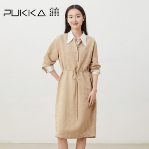 蒲PUKKA   原创设计高级感连衣裙宽松显瘦可收腰女裙子
