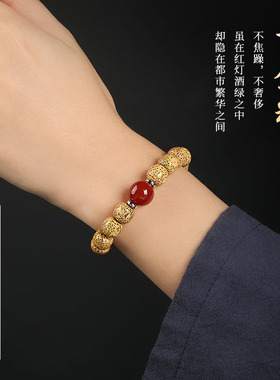 海南星月菩提单圈手串高抛自然氧