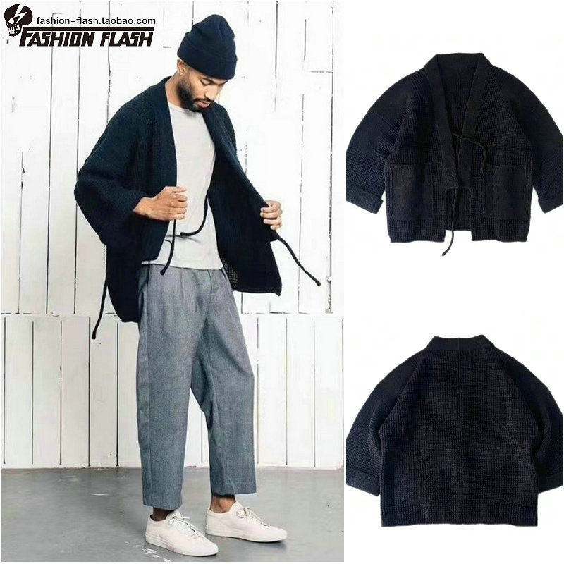 日系Kapital vintage平田和宏男女同款休闲宽松针织毛衣道袍外套