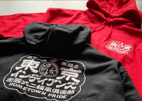 日系东京印第安小众日式Chopper复古机车防风宽松春秋冬连帽卫衣