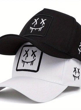 日系复古kapital vintage 刺绣笑脸棒球帽子情侣潮牌遮阳帽鸭舌帽