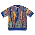 Melon Pattern Blue Short Sleeves