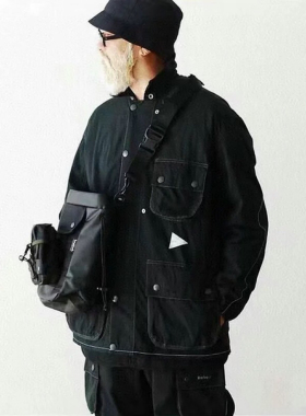 现货日系潮牌山系户外机能冲锋衣外套猎装多口袋夹克男女防风上衣