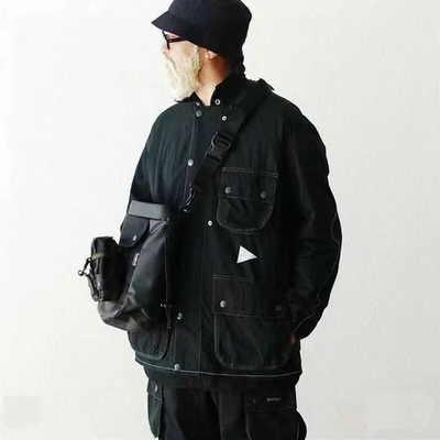 现货日系潮牌山系户外机能冲锋衣外套猎装多口袋夹克男女防风上衣