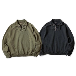 24SS KAPITAL复古平田和宏日系双色蜡染水洗做旧立领宽松长袖卫衣