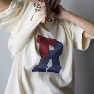 纯棉男女潮牌休闲百搭情侣T恤 简约日产印花圆领短袖 23ss 日系时尚