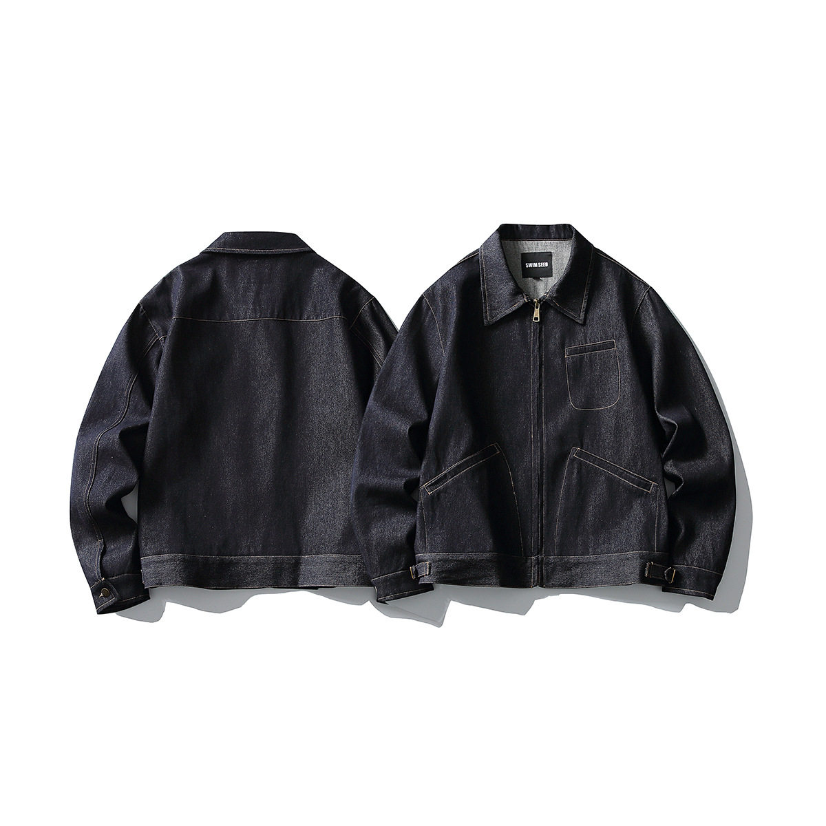 日系Kapital Vintage 砂洗牛仔外套男女复古潮牌上衣宽松工装夹克