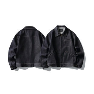 砂洗牛仔外套男女复古潮牌上衣宽松工装 夹克 Vintage 日系Kapital