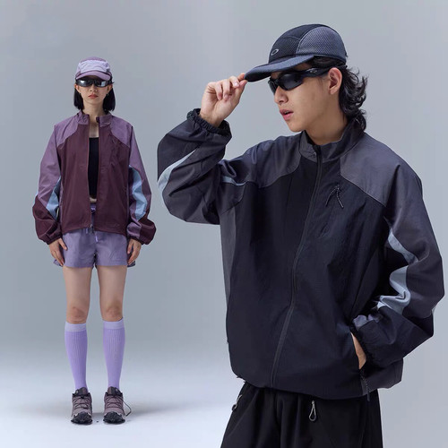 日系Kapital Vintage 山系复古拼色运动机能风立领夹克男女外套潮