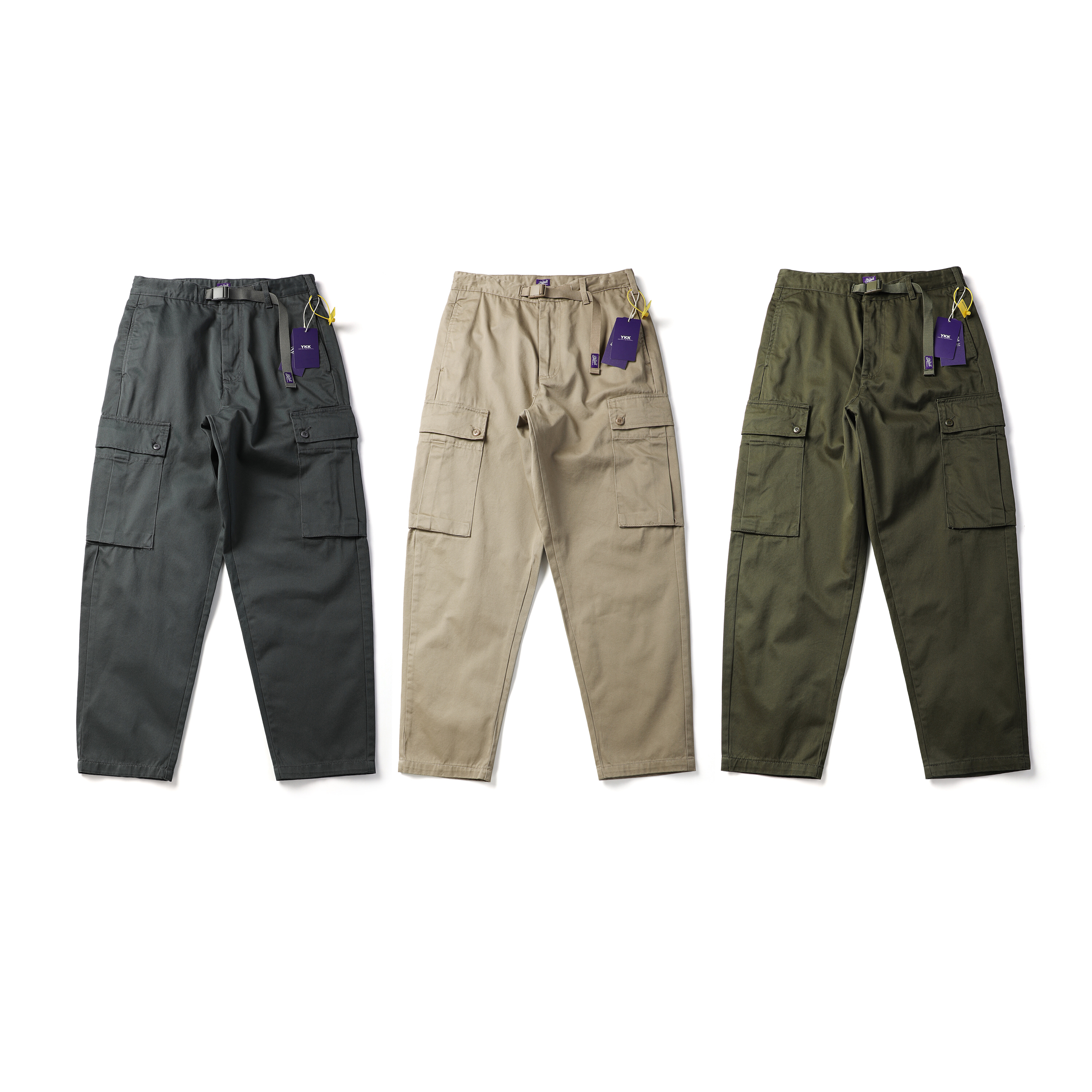 25日系KAPITAL VINTAGE复古紫标宽松多袋Stretch Cargo工装休闲裤