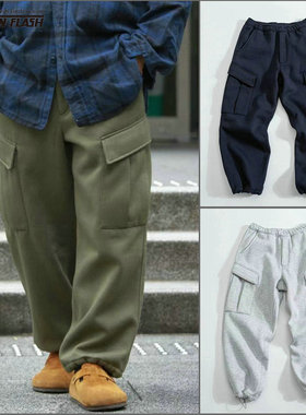 日系户外PIER39S宽松抽绳大兜收脚加绒运动工装卫裤长裤男女潮牌