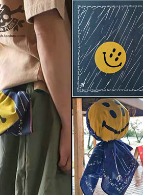 19AW KAPITAL 平田和宏 日系复古笑脸七合一 富士山倒影 方巾合集