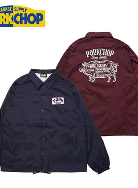 日系PorkChop Garage机车教练男夹克防风防水中性滑板BMX冲浪街头