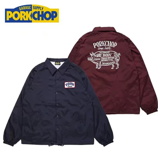 日系PorkChop Garage机车教练男夹克防风防水中性滑板BMX冲浪街头