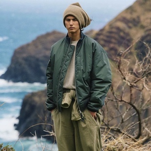 日产机能工装 MA1 飞行夹克男夹棉棉服外套23AW VARSITY 日系复古