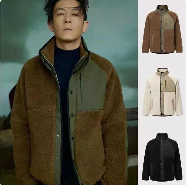 日系户外高定系列老钱冬日御寒仿羊羔毛百搭保暖立领外套情侣夹克