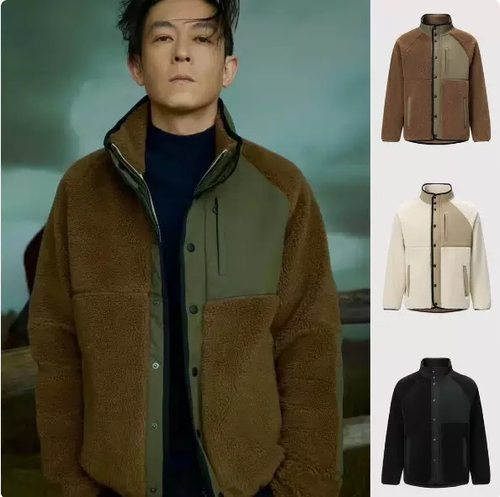 日系户外高定系列老钱冬日御寒仿羊羔毛百搭保暖立领外套情侣夹克