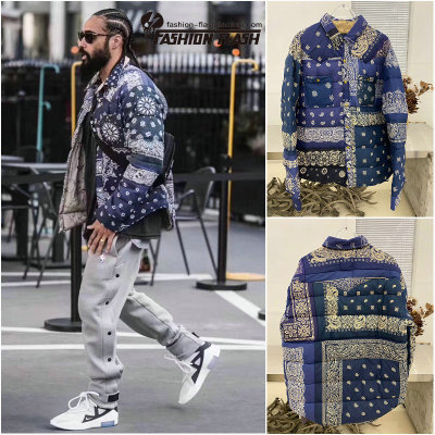 秋冬腰果花男女外套羽绒夹克