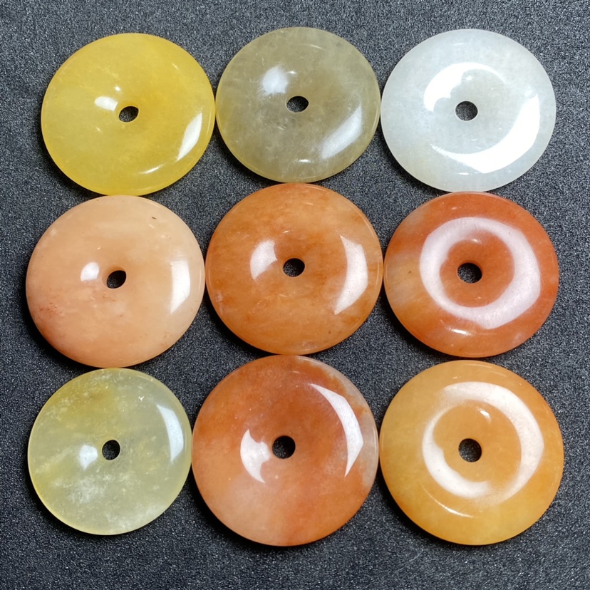 2#金丝玉原石乌尔禾宝石光/新疆彩玉石天然玉石平安扣一图一物拍