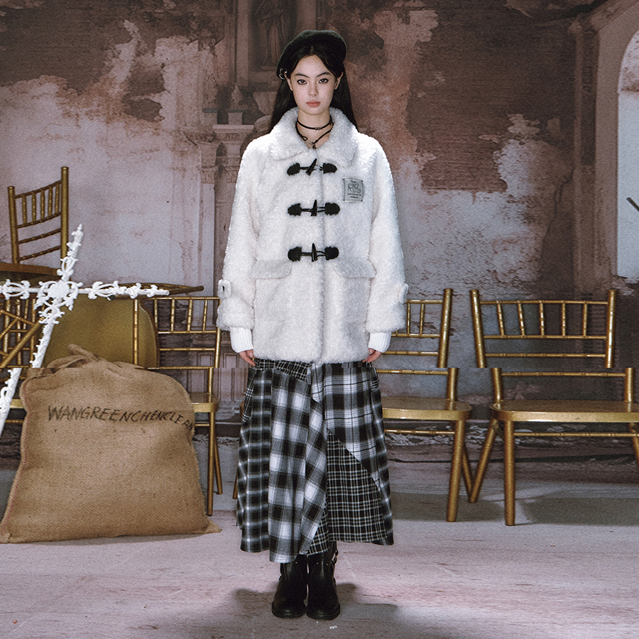 羊卷舒绒大衣外套女秋冬