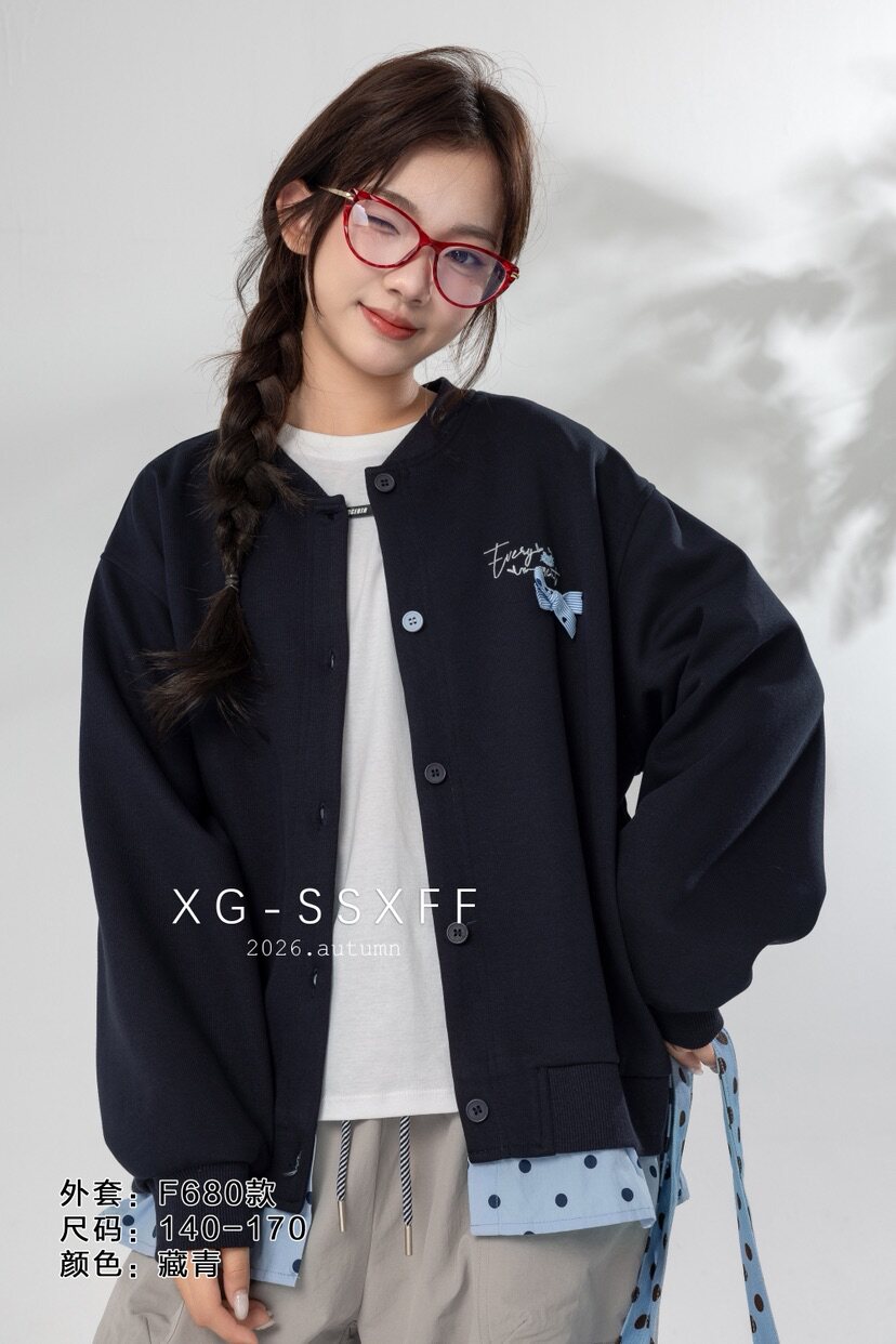 时尚小飞飞2026新款春秋款棒球服外套女宽松休闲百搭夹克上衣