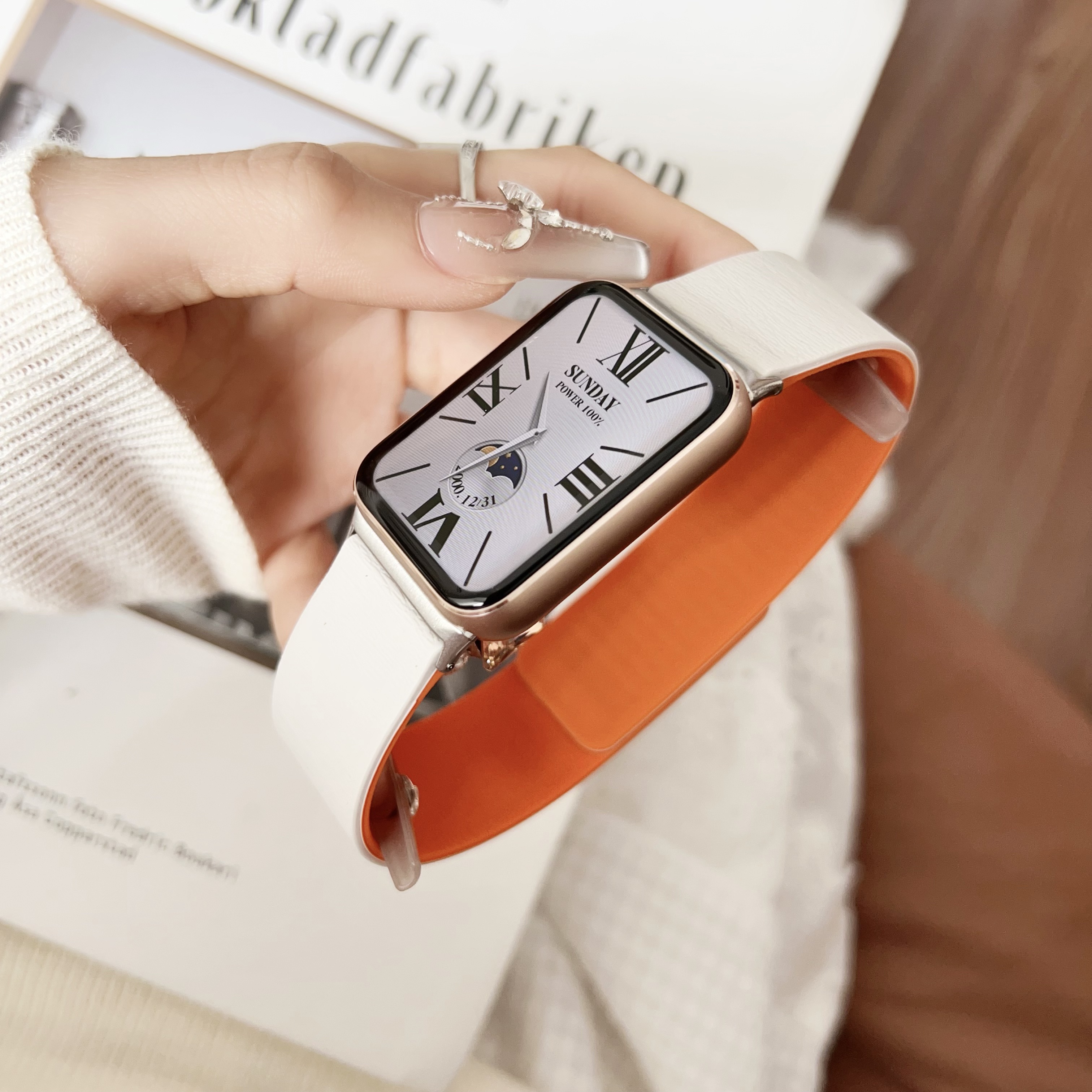 纯色适用华为手表fit2/3/4表带watchPro男女同款硅胶手环运动腕带