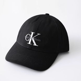 CK棒球帽纯棉亲肤弯檐鸭舌帽Logo刺绣帽子男女同款 Klein Calvin