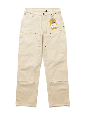 Carhartt 卡哈特106595成衣染色水洗做旧工装裤双膝伐木裤瘦版B01