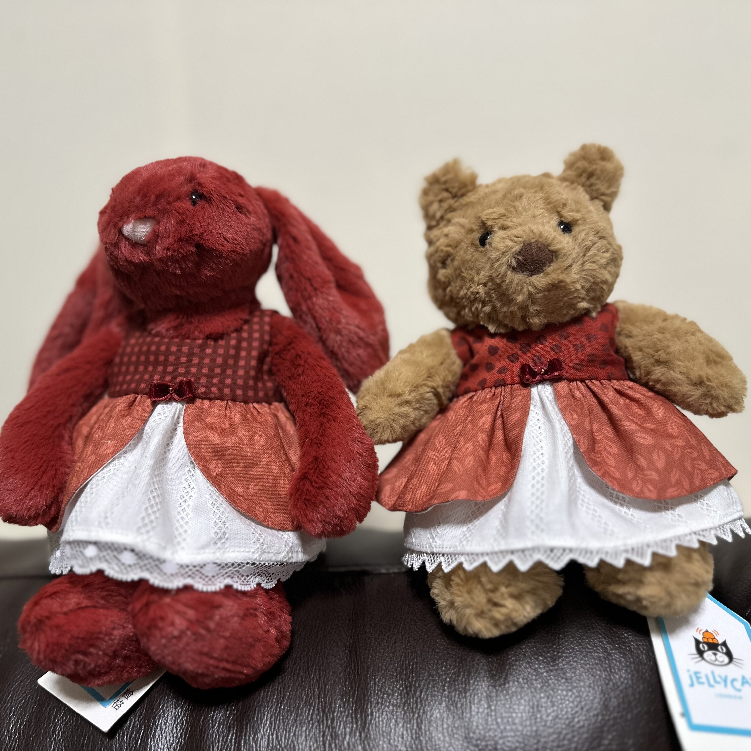 巴塞罗熊衣服jellycat小熊娃衣裙子玩偶着替手作熊衣服手工兔衣服