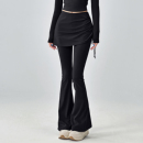 秋冬 外穿显瘦运动裤 健身女孩假两件微喇瑜伽裤 高腰普拉提训练长裤