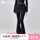 秋冬 外穿显瘦运动裤 健身女孩假两件微喇瑜伽裤 高腰普拉提训练长裤
