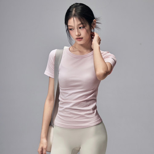 健身女孩显瘦高弹速干瑜伽服短袖