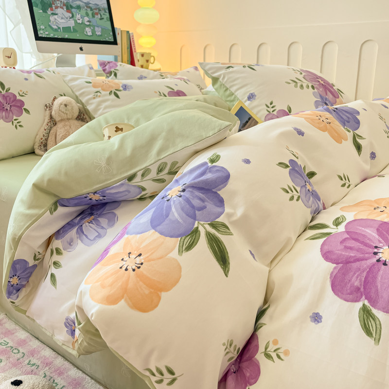 2025新款花卉全棉印花四件套多件套三件套