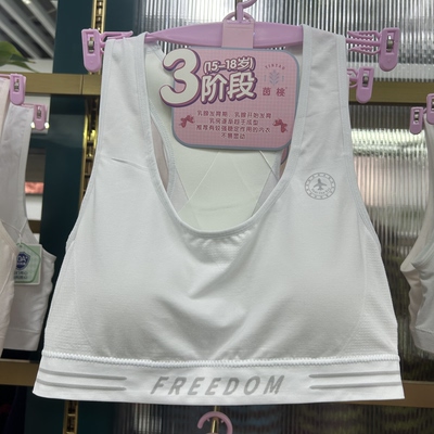 茵桃学生发育期少女文胸三阶段透气背立挺内衣固定杯运动文胸0366