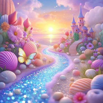 带框钻石画满钻魔方钻儿童手工贴钻绣卧室治愈系海边风景小屋新款