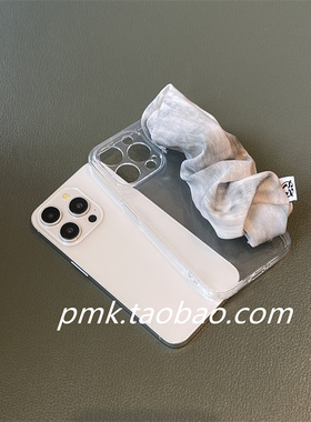 简约唯美渲染绿色腕带适用苹果15手机壳iphone14pro清新13/15promax个性防摔透明11女款12pm夏天xs/78p手拎