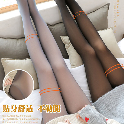 精品春秋薄款连袜单层一体无缝