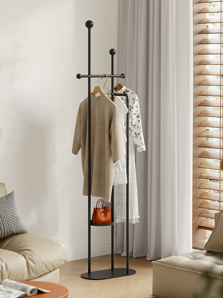 家用挂衣架卧室落地衣帽架客厅转角衣服架子进门玄关角落衣服架