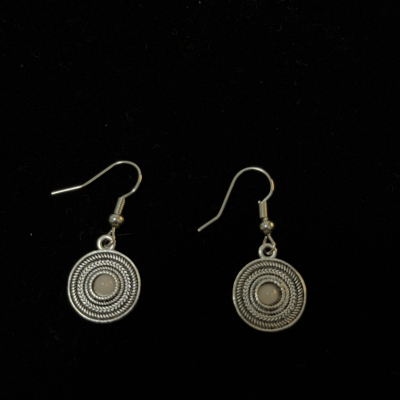 Sage Vintage古着 pink cat eye earrings复古耳环